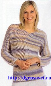 Ажурный пуловер