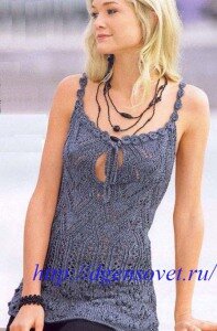 Топ с ажурным узором