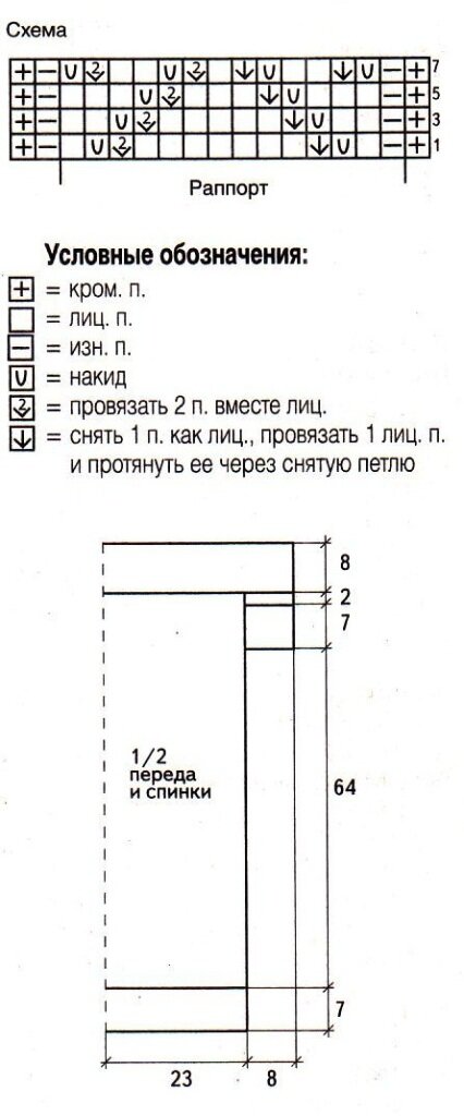 Bezhevoe-plate-vyazanoe-spitsami-shema
