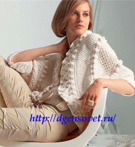 Болеро с сочетанием узоров