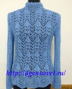 Пуловер с японским узором